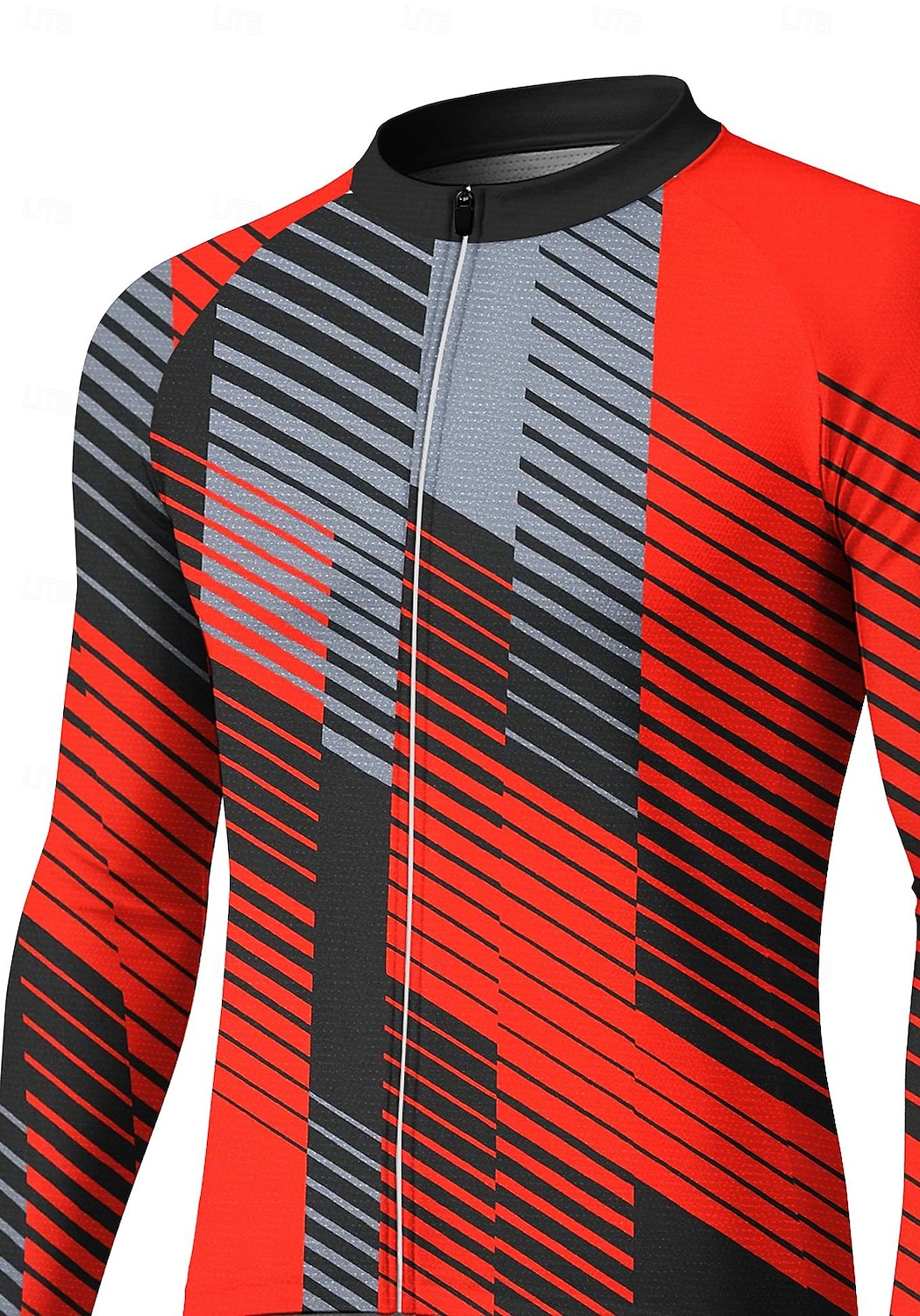 Men Cycling Jersey Downhill Jersey Geometric Abstract Contrast Color Long Sleeve Bike Tee Tshirt Jersey Compression Clothing with 3 Rear Pockets Mountain Bike MTB Road Bike Cycling UV Sun Protection 2026 - $32.99 –P3