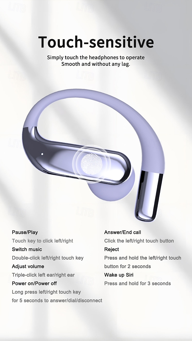 Intelligent AI Translation Earbuds Private-Mould OWS Semi-In-Ear Sports Earhook Bluetooth Earphones Extra-Long Battery Life Valentine's Day Gift 2026 - $26.99 –P11