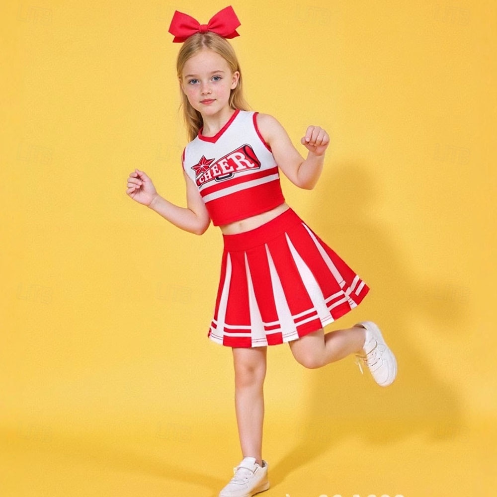 2026年 ファンシーコスチューム ユニフォーム チアリーダー 子供用 女の子 ハロウィーン カーニバル パーティー 性能 ドレスアップ  コレクション – $38.99 –P5