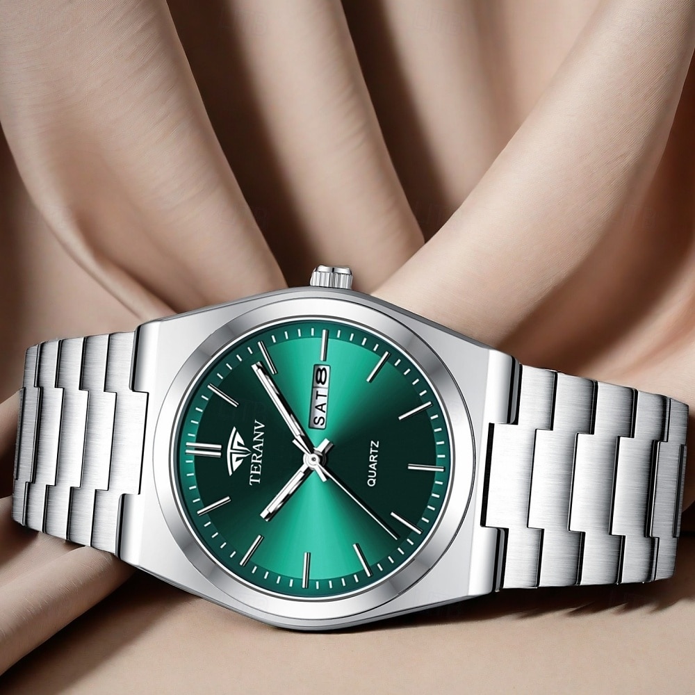 Advanced Men's Wristwatch Fashionable/business Men's Quartz Watch Date Calendar Display Stainless Steel Case Strap The Best Gift Choice for Men 2025 - $20.99 –P1