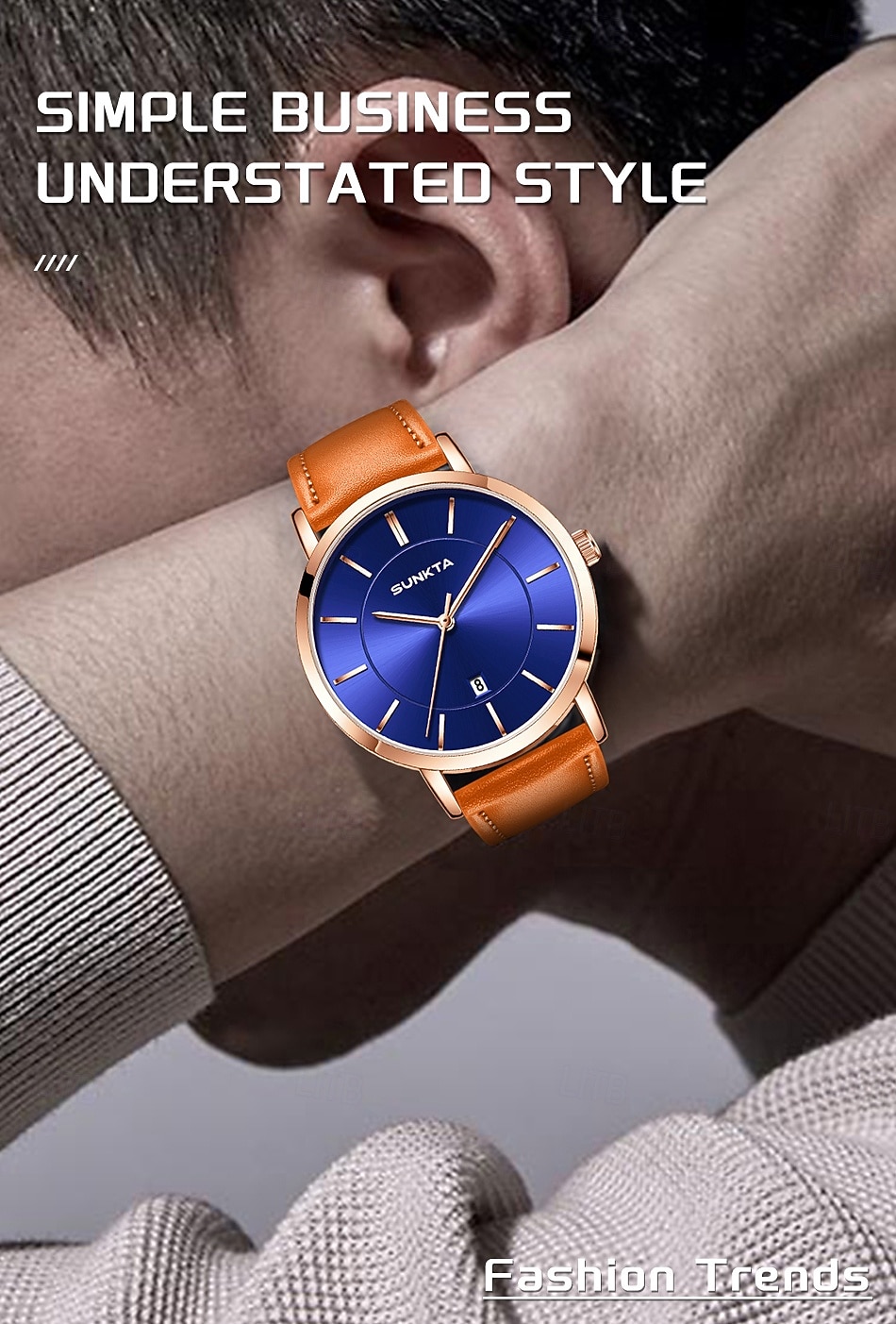 LIGE Men Quartz Watch Business Waterproof PU Leather Watch 2026 - $18.99 –P3