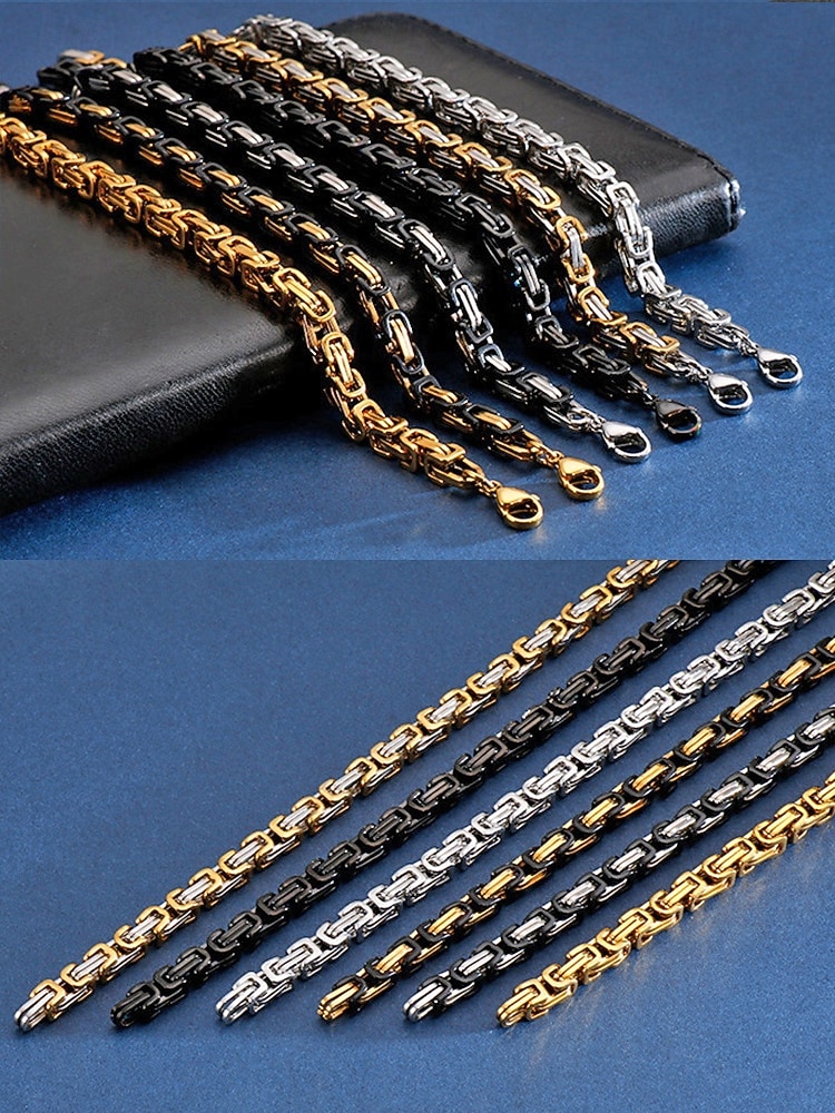 Bracelet pour homme en acier inoxydable à maillons bicolore noir et or, design élégant et résistant pour un usage quotidien et les occasions spéciales. de 2026 ? $11.99 –P5