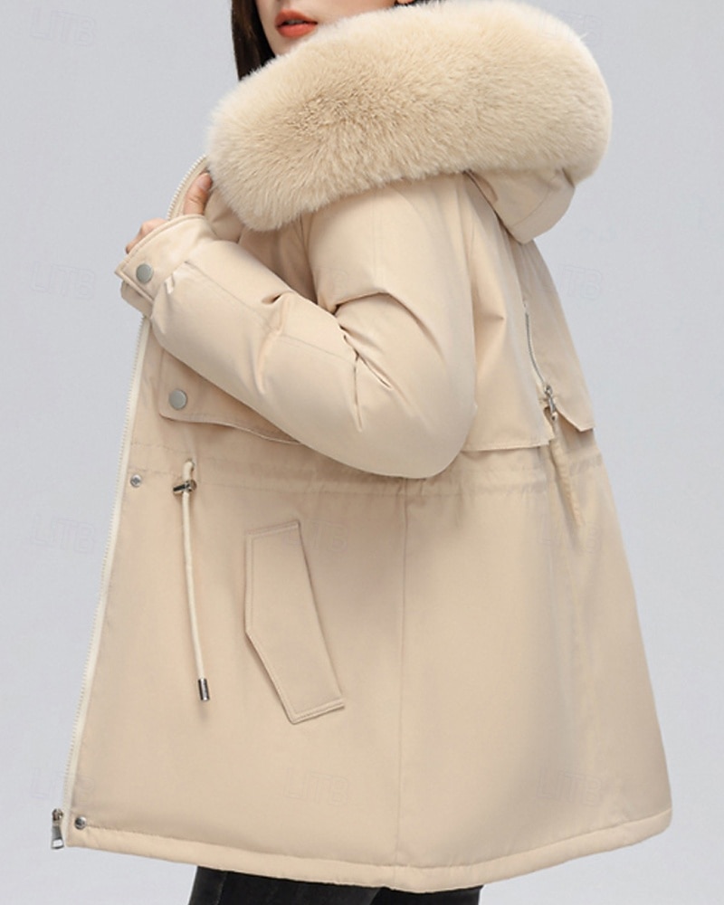 Per donna Giacca imbottita Giacca in Pile Cappotto in Pelliccia Sintetica Caldo Confortevole Cerniera Bottoni Collo in Pelliccia Casual Semplice Vacanza Streetwear Abbigliamento quotidiano Uscire del 2025 a $55.99 –P7