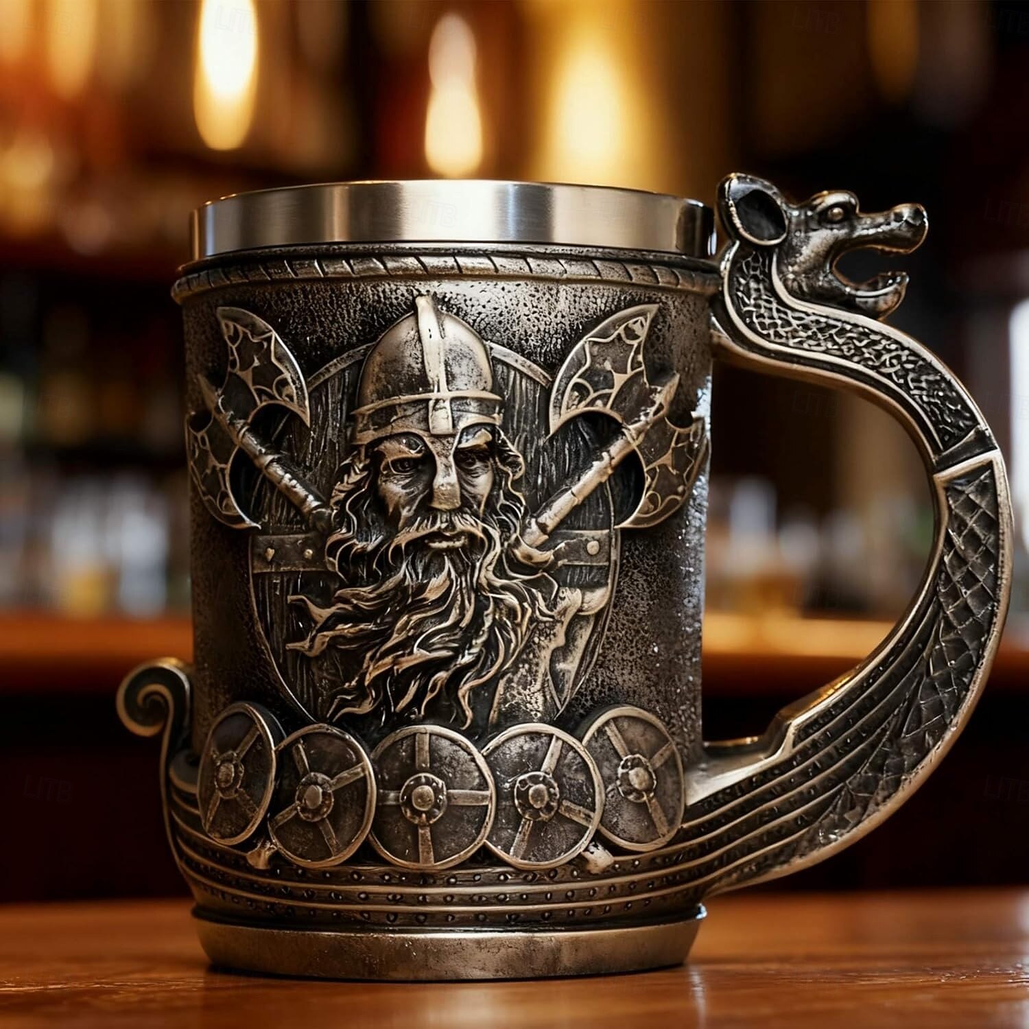 Кружка для кофе и пива с декором в стиле викингов и ручкой в виде дракона, подарки в стиле викингов для мужчин, пивные кружки для мужчин, средневековые украшения в стиле ренессанс, 18 унций 2026 - $28.99 –P8