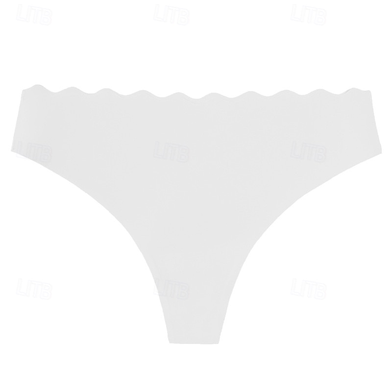 Női Bugyik Alap bugyi Rugalmas derékNightwearNejlon Vakáció Otthon Egyszínű Divat aranyos stílus Fekete Fehér Bézs Tavaszi nyár Ősz & tél 2026 - $3.49 –P8