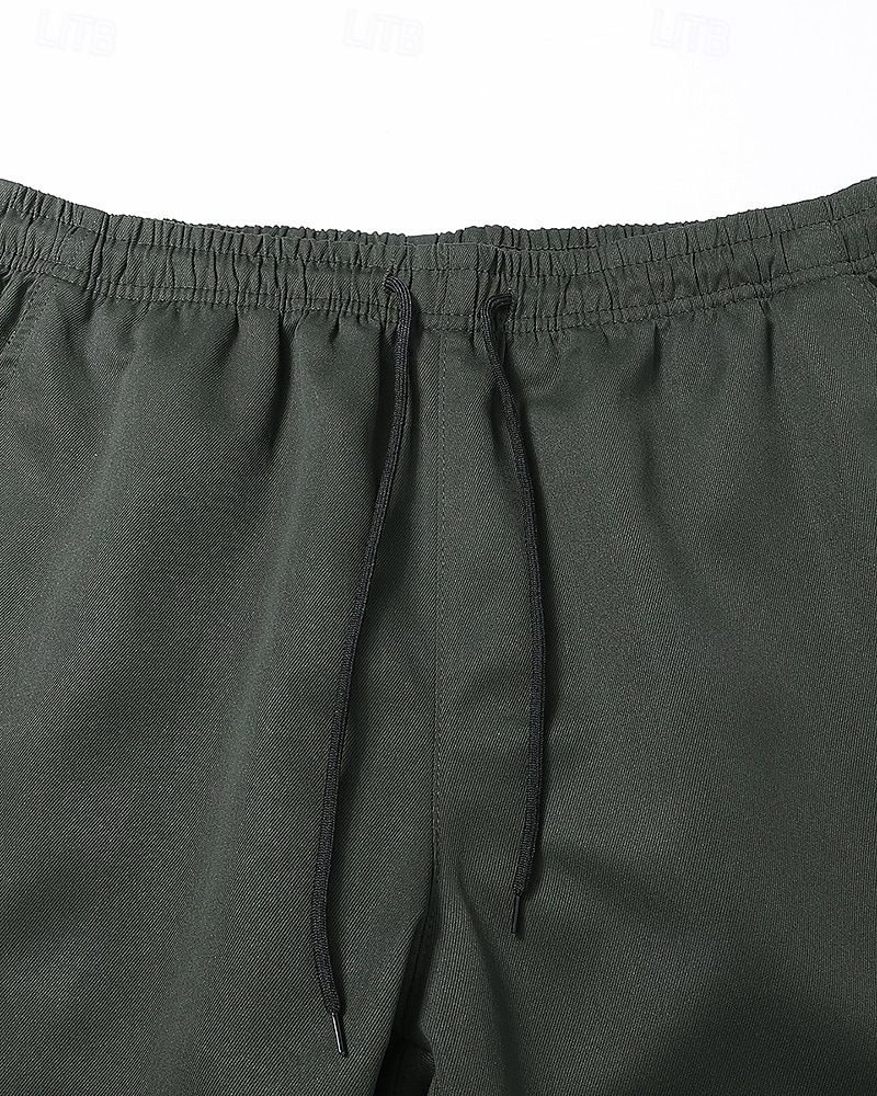 Herr Sportmjukisbyxor Casual joggingbyxor Militärbyxor Med fickor Underdelar Gym Fritids- Träningspass Höst vinter Gym Camping Träna Normal Sportkläder Sportkläder Solid färg Svart Kaki Armégrön 2026 - $21.99 –P9