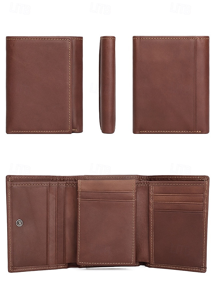 Hochwertige Herren-Ledergeldbörse – RFID-Schutz, verschiedene Farboptionen, schlankes und stilvolles Design für sicheres Reisen und den täglichen Gebrauch 2026 - $26.99 –P5
