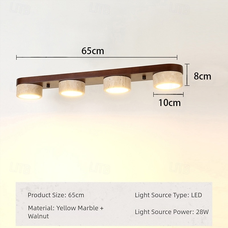 Светильник для туалетного столика из натурального камня - бра из травертина, 1/2/3/4 лампы, вращающееся на 180° светодиодное освещение над зеркалом для ванной комнаты 2026 - $54.99 –P12