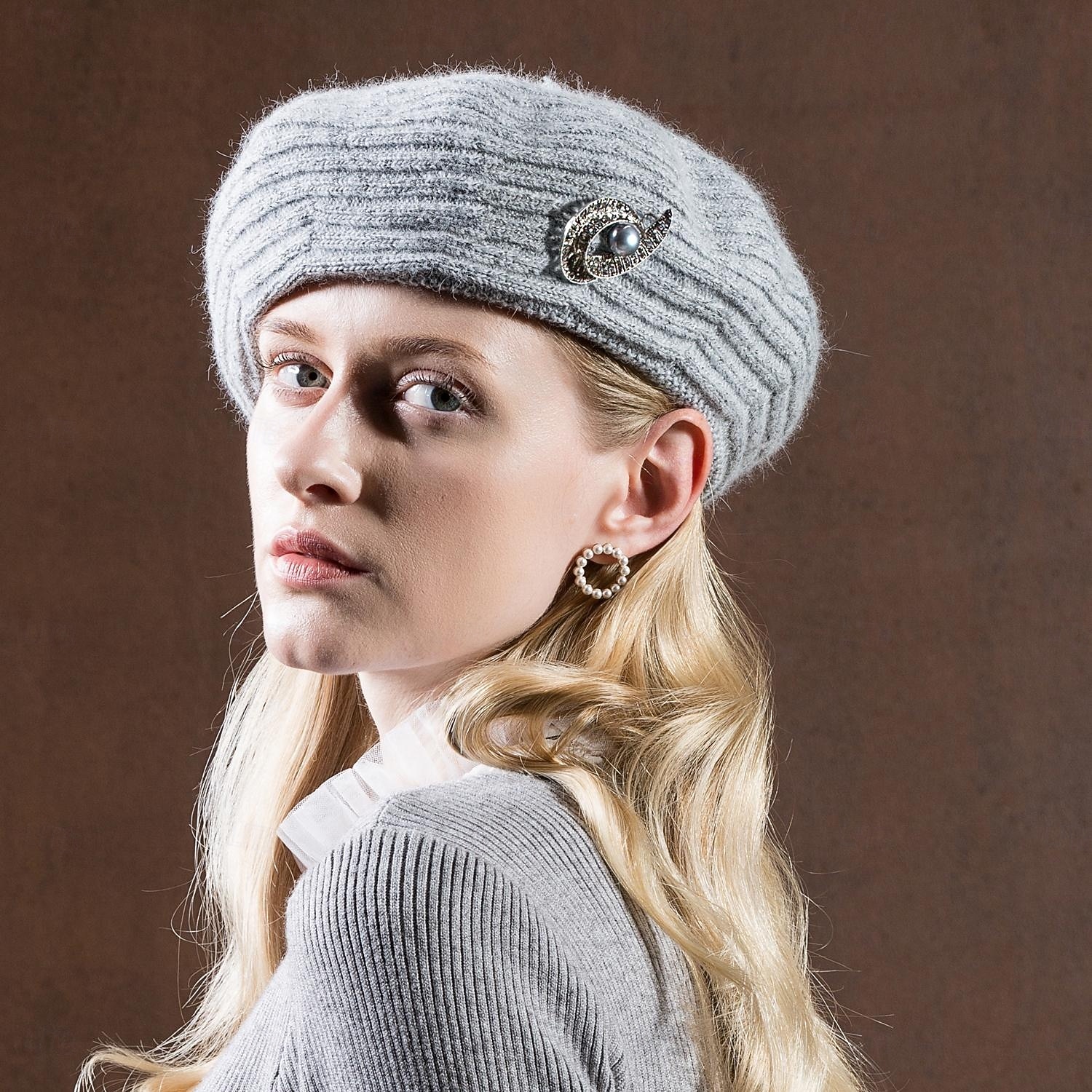 Hats synthetic fibre Beret Hat Floppy Hat Casual Holiday Classical Classic With Crystals Pure Color Headpiece Headwear 2026 - $28.99 –P5