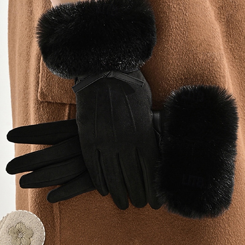 Жен. 1 пара С пальцами / Зимние Активный / Уличный стиль Перчатки - Полотняное плетение 2026 - $8.49 –P4