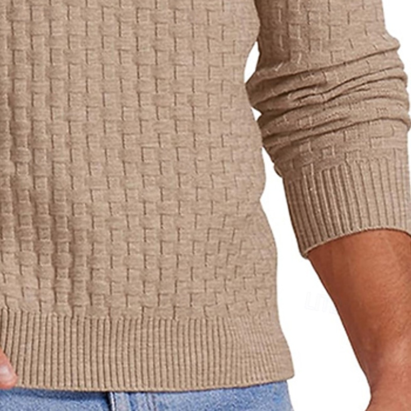 Bărbați Pulover Pulover pulover Striat Tricotat Topuri obișnuite Tricotat Croi Slim Simplu Stil Nautic Îmbrăcăminte tricotată Contemporan Casual Purtare Zilnică Îmbrăcăminte Toamnă Toamna iarna Negru 2026 - $34.99 –P11