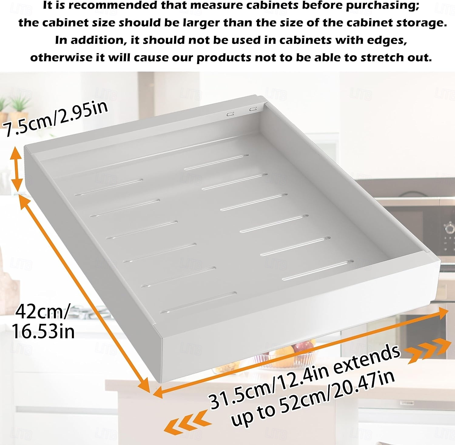 1 pakkaus ulosvedettävä kaappijärjestelijä ulosvedettävät liukuvat ruokakomeron hyllyt säilytykseen ilman rei'itystä keittiön alakaappien järjestämiseen, ruokakomeroon, kylpyhuoneeseen säädettävä 2026 - $39.99 –P7