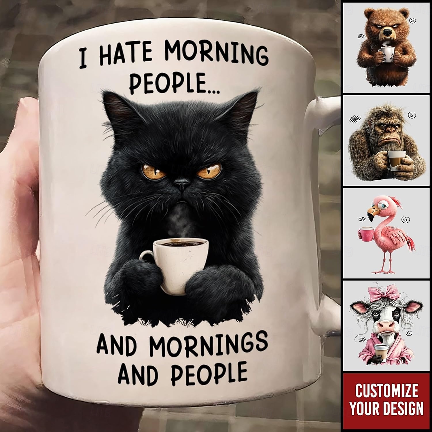 Funny Gift Mug I Hate Morning People And Mornings And People Ceramic Coffee Cup for Work Home Office Humor Gift for Friends Coworkers 2026 - $16.99 –P6