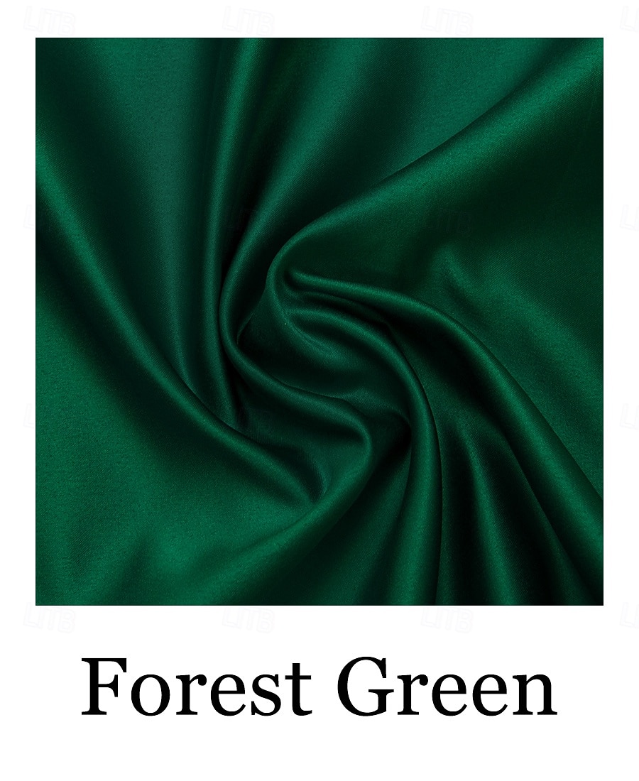 A-Linie Bodenlang Knöchellänge Partykleid Cocktailkleid Kurzarm Schulterfrei Elegant Minimalistisch Formell Hochzeitsgast Satin Brautmutterkleid mit Einfarbig 2025 - $134.99 –P6