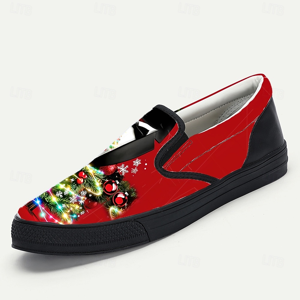 Мужские кроссовки с изображением елки, напечатанные на 3D-принтере — праздничные и веселые, идеально подходят для праздничных встреч, семейных торжеств и рождественских вечеринок. 2025 - $42.99 –P3
