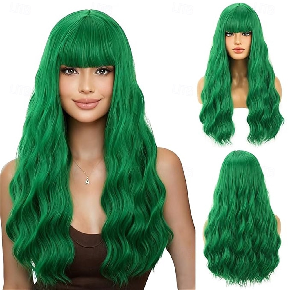 Carnival Wig 2026 Blonde Pink Blue Curly Long Synthetic Festival Wig Mardi Gras Parade Cosplay Costume Hair for Women 2026 - $21.99 –P7