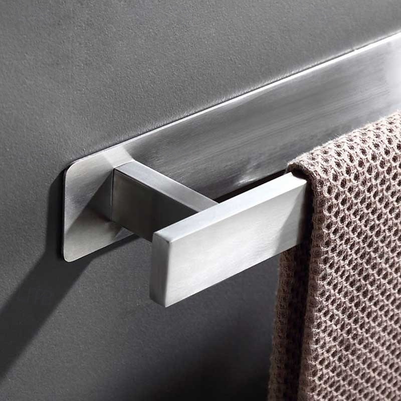 törölközőtartó, erősen öntapadó fekete törölközőtartó rozsdamentes acél falra szerelhető 2025 - $44.99 –P6