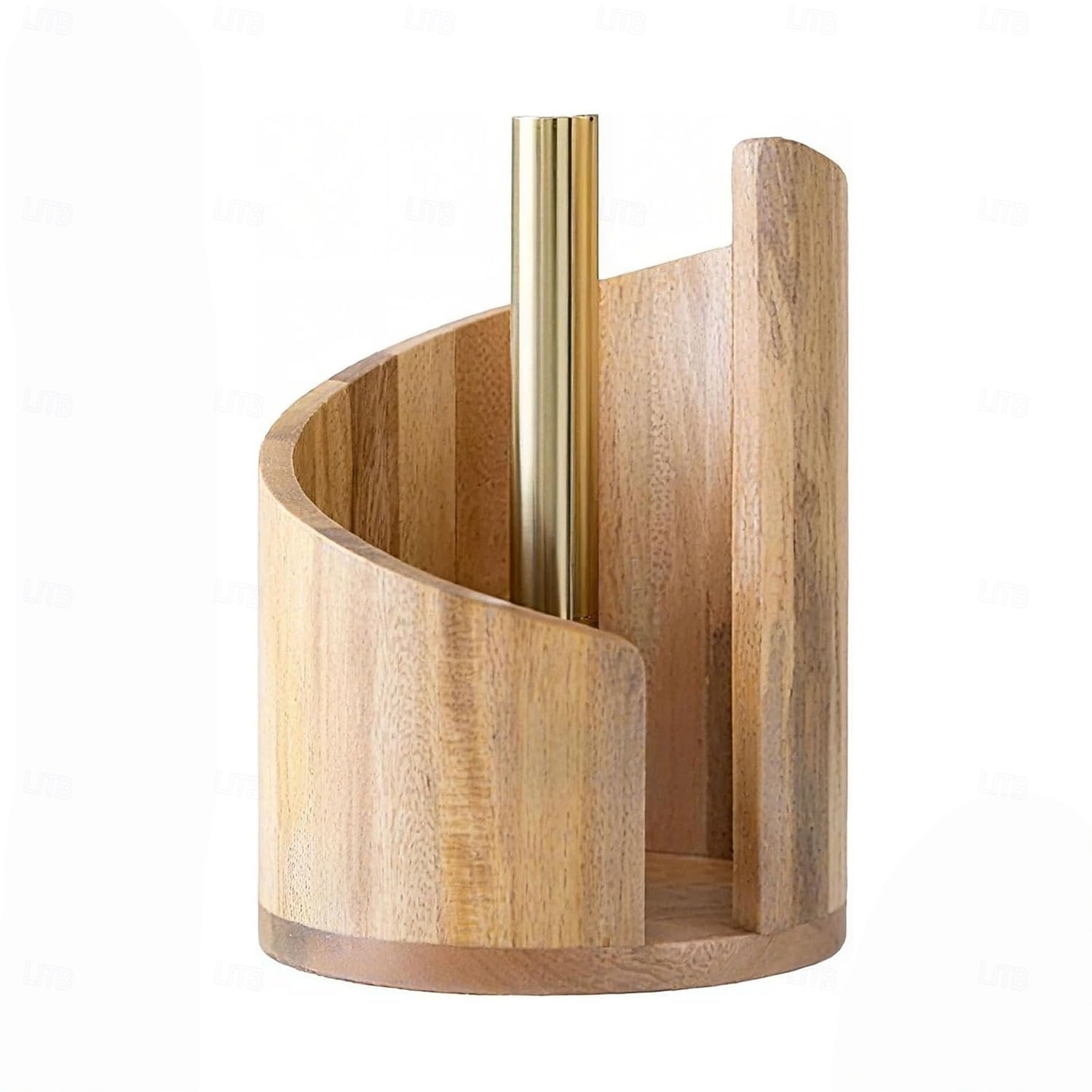 Mountain Paper Towel Holder Countertop with Mango Wood Round Base and Holder, Wood Paper Towel Holders Countertop, Spiral Design Decorative Storage Box for Bathroom Storage 2026 - $32.99 –P7
