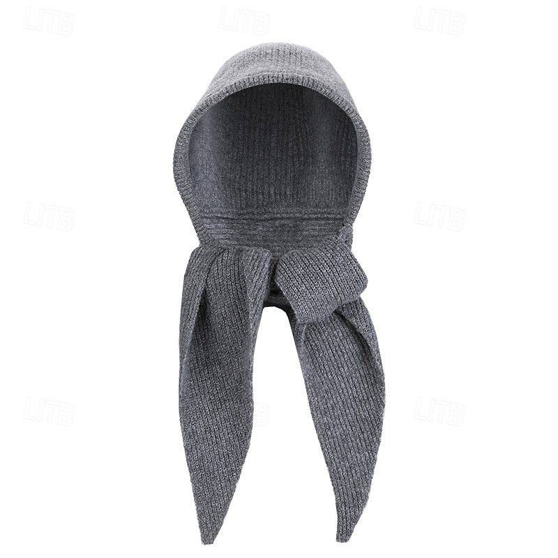 talvipipo kaulurilla, neulottu pipo miehille ja naisille, kylmän sään fleecevuorilla varustettu kasvonaamio, korvasuojaimet, hiihtopipo ulkokäyttöön, lämmin 2026 - $17.99 –P2