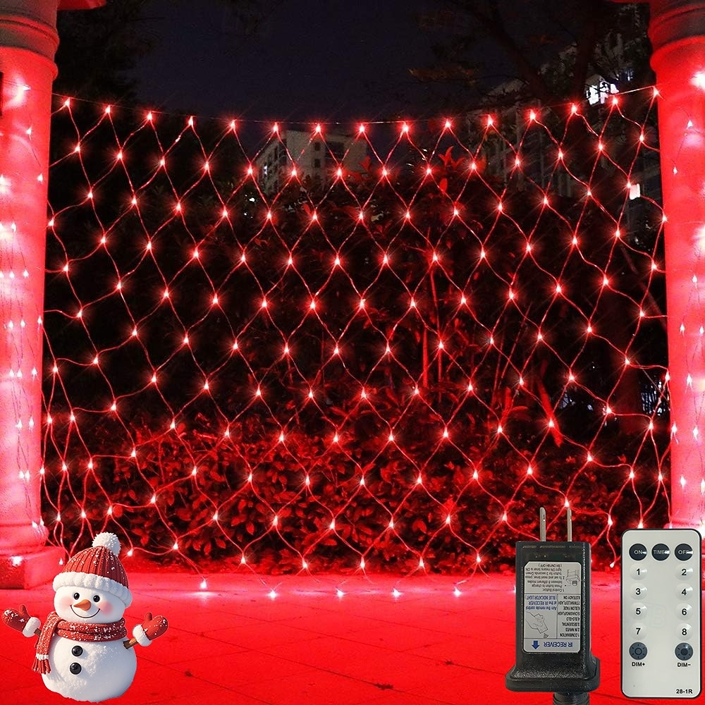 Christmas Net Lights Connectable Waterproof String Light 8 Function Timer Remote Control Wedding Festival Party Atmosphere Decorative Lights Low Voltage Safe Plug in 2025 - $20.99 –P13