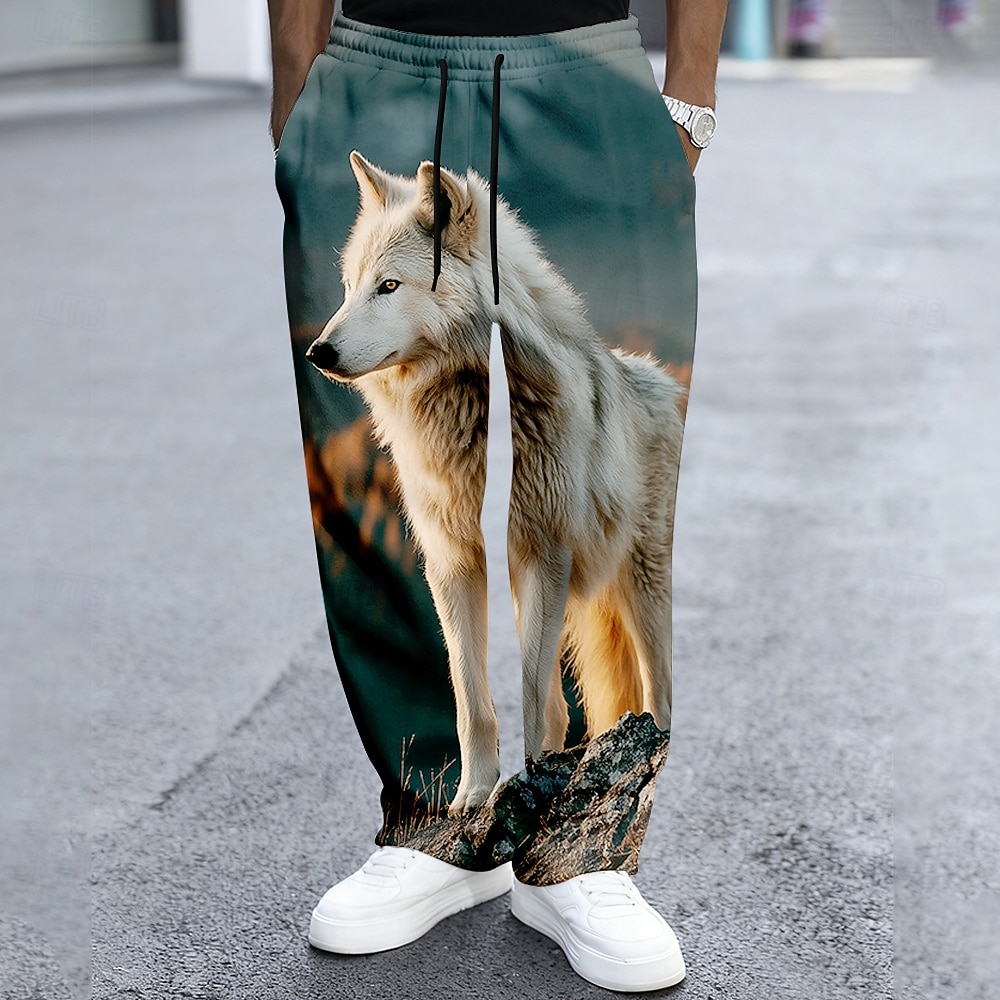 Herre Rev Dyreliv Natur og landskap Joggebukser Bukser Uformelle bukser Medium Midje Vintage retro utendørs Jakt Trening Elastisk snøring i midjen Rette benbukser med lommer Vår Høst 3D-utskrift Bl 2026 - $24.99 –P5