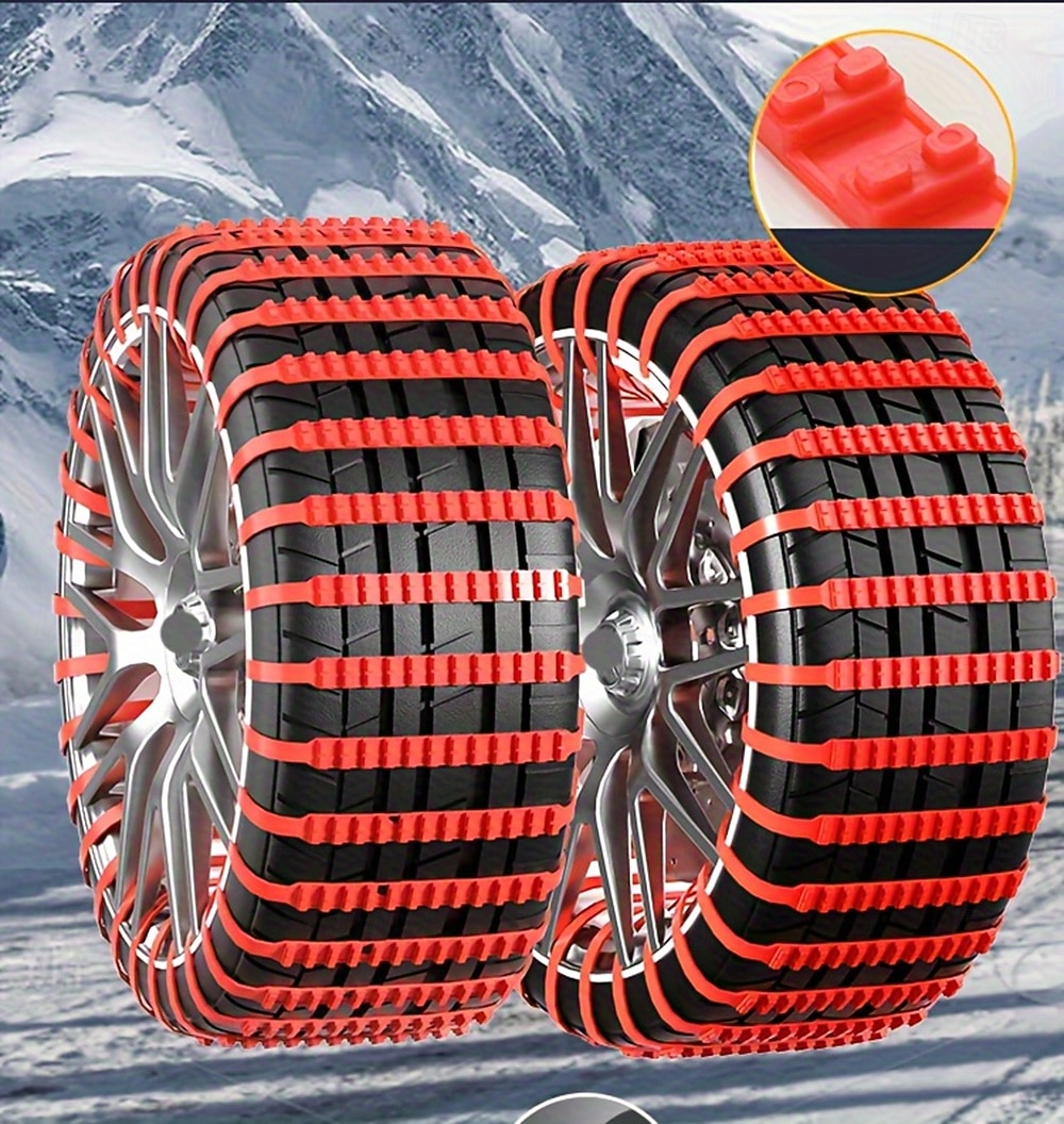 Correntes antiderrapantes reversíveis 12/24/36 para pneus de carros na neve, sem danificar os pneus, para SUVs, sedãs, vans, off-road, correntes de neve universais de emergência, novo material menos de 2026 por $20.99 –P3