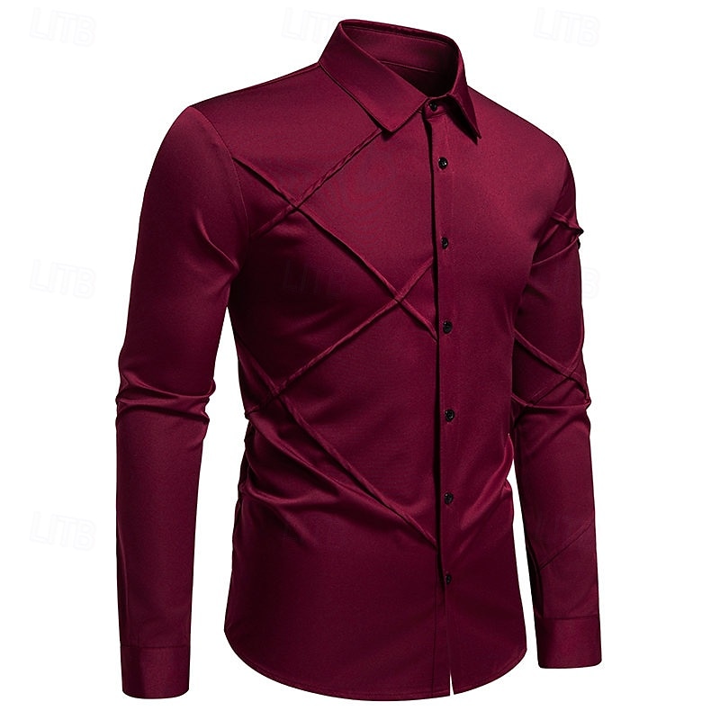 Loucos anos 20 Anos 20 Retro Vintage Blusa / Camisa Mafioso Padrinho Corte Justo Fantasia Homens Baile de Máscaras Traje de festa para noite Negócio / Cerimônia / Casamento Festa de Solteira Adulto de 2026 por $32.99 –P12