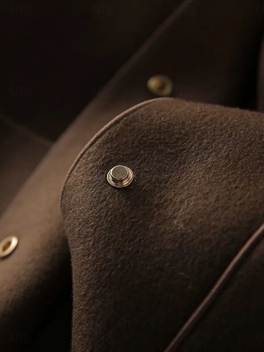 Damen Freizeitjacke Bequem Atmungsaktiv Tasche Knöpfe Lässig Einfach Urlaub Straße Lässig Alltagskleidung Einreihig Kurz Umlegekragen Normale Passform Langarm Oberbekleidung Schwarz Beige Kaffee 2026 - $25.99 –P9