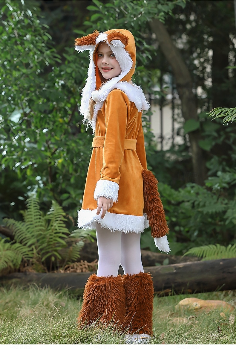 Dierenbandkostuum Jurken Fancy kostuum Dieren Vos Cosplay Kostuum Kinderen Voor meisjes Kerstmis Carnaval Boekenweek Feest Prestatie Symfonie van Verhalen Aankleden 2026 - $58.99 –P12