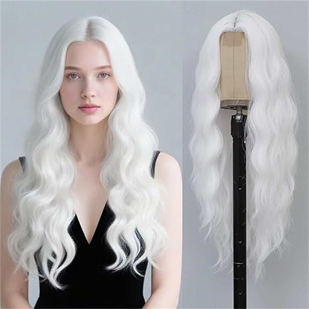 Peruca de Carnaval 2026 Rosa Vermelho Azul Encaracolado Ondulado Longo Peruca sintética para festivais Mardi Gras Parada Cabelo para fantasia de cosplay para Feminino de 2026 por $21.99 –P3