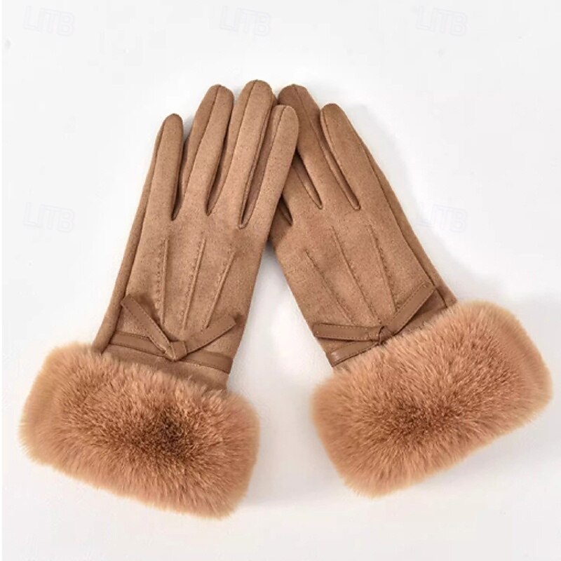 Жен. 1 пара С пальцами / Зимние Активный / Уличный стиль Перчатки - Полотняное плетение 2026 - $8.49 –P3