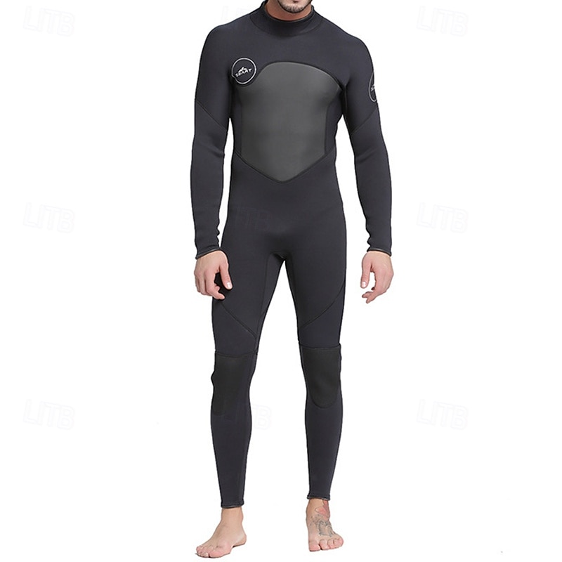 Hombre 3 mm Traje de neopreno para buceo Camiseta de protección solar de cuerpo completo Traje de surf de una pieza Color sólido Protección UV Control de barriga Manga Larga Trajes de buceo Surf 2026 - $81.99 –P2