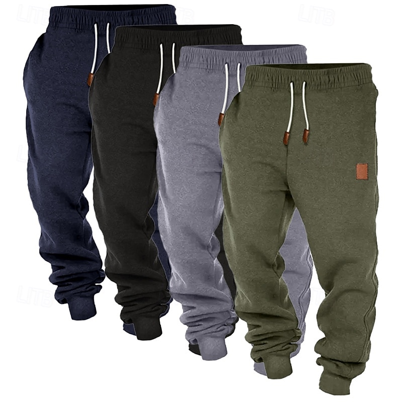 Homme Joggings Joggeurs Pantalon en polaire Pantalons Cordon de serrage Taille Élastique Pack multiple Uni Confort Longueur complète Extérieur Quotidien Sortir Mode Style Classique 1 2 Micro-Élastique de 2026 ? $42.99 –P6