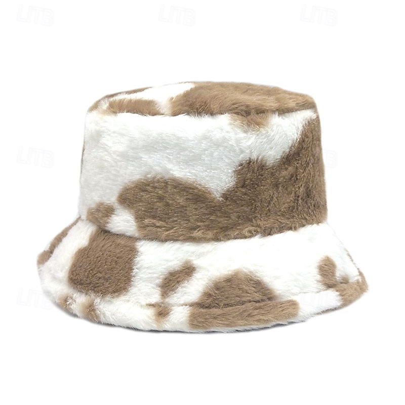 Damen Hut Eimerhut Winddicht Warm Alltagskleidung Wochenende Fleece Farbblock 2026 - $12.99 –P2