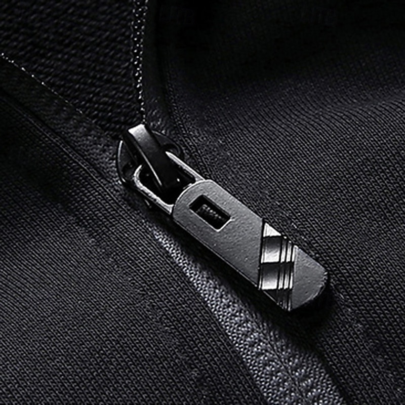 Ανδρικά Μπουφάν με φερμουάρ Φόρμα 2 τεμαχίων Αθλητικά παντελόνια φόρμας με τσέπη Μονόχρωμο Ρούχα σύνολα Άνοιξη Φθινόπωρο Μαύρο Μπλε Γυμναστήριο Πεζοπορία Προπόνηση Ελαφρύ Αναπνέει Μακρυμάνικο 2026 - $49.99 –P7