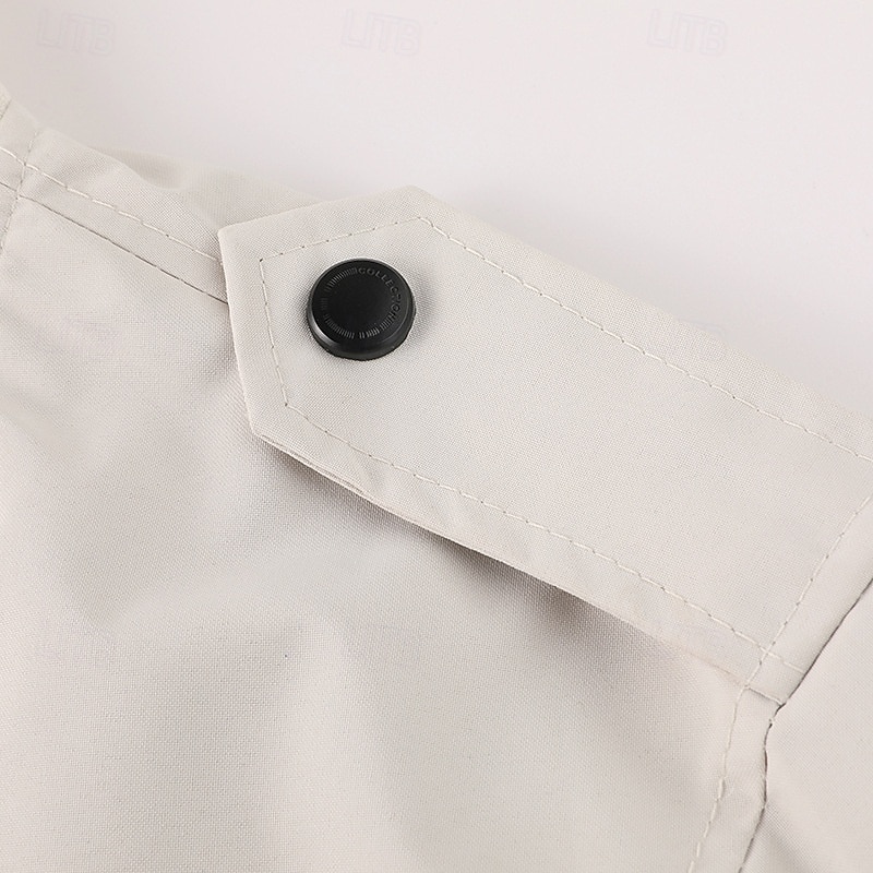Homme Veste Légère Veste Cargo Veste Décontractée Vacances Quotidien Résistant à l'usure Avec Poches Automne Hiver Uni Mode Classique Col montant Régulier Noir Jaune Orange Bleu de minuit Beige Veste de 2025 ? $53.99 –P9