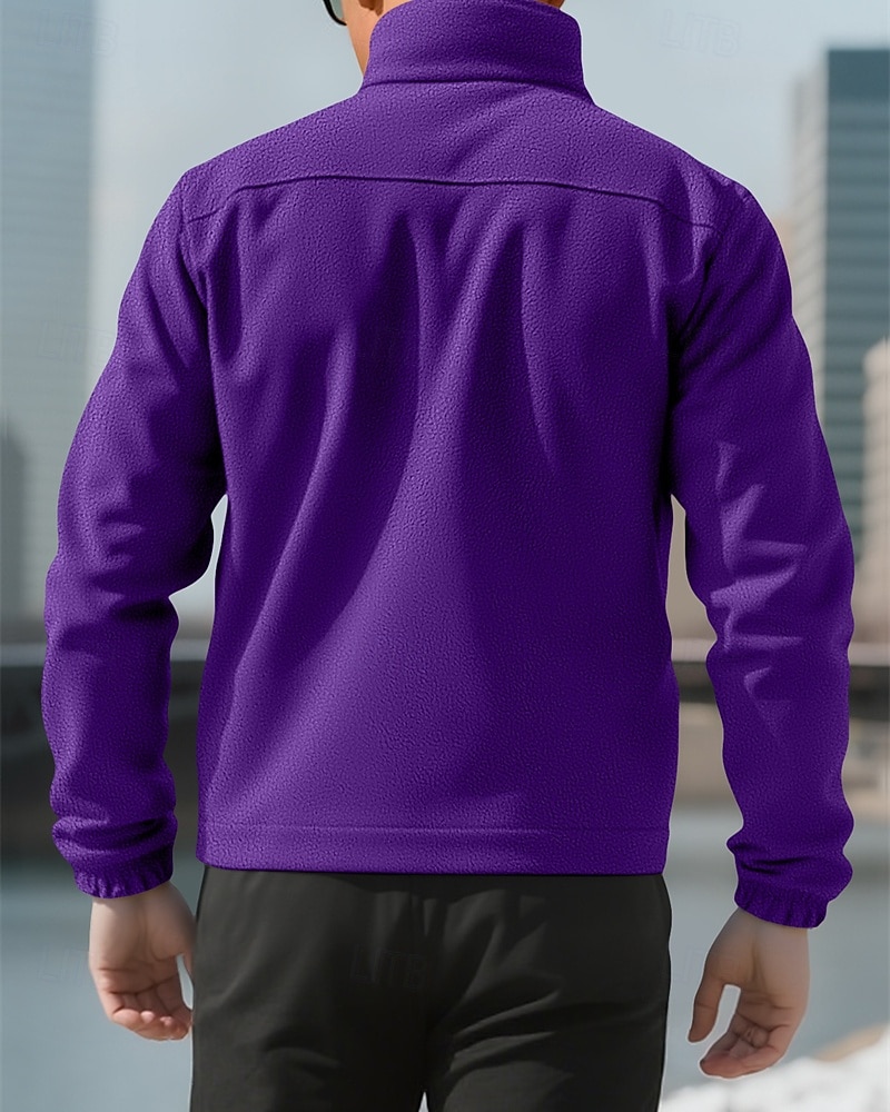 Per uomo Cappotto Invernale Giacca in Pile Giacca Casual All'aperto Quotidiano Calore Termico Tasca Cerniera completa Autunno Inverno Plaid Streetwear Sport e Outdoor Collo alla coreana Regolare del 2026 a $31.99 –P17