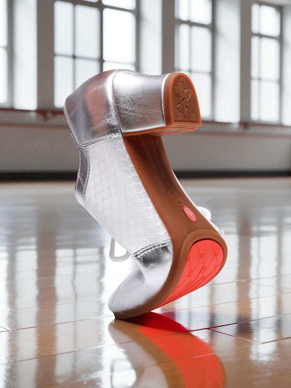 Sapatos de dança de salão femininos prateados com cadarço - sapatos confortáveis de salto baixo para prática de dança latina, salsa, tango e apresentações de palco. de 2026 por $46.99 –P5