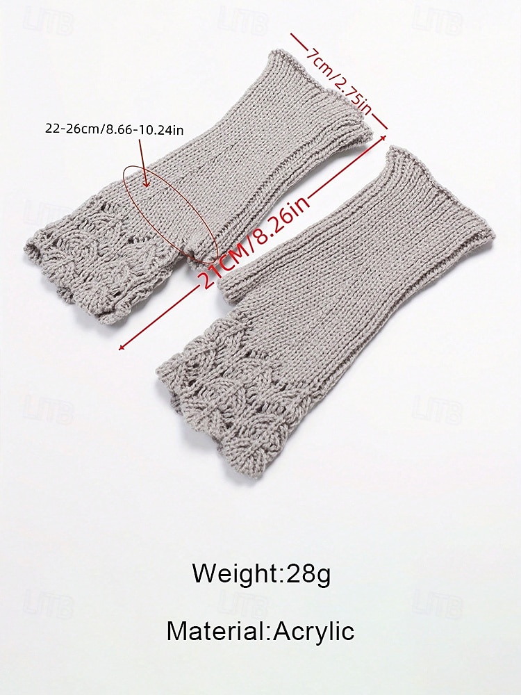 gebreide kersthandschoenen voor dames – zacht garenmateriaal met kantpatroon, verkrijgbaar in meerdere kleuren, perfect als winter- en vakantiecadeau 2026 - $7.99 –P10
