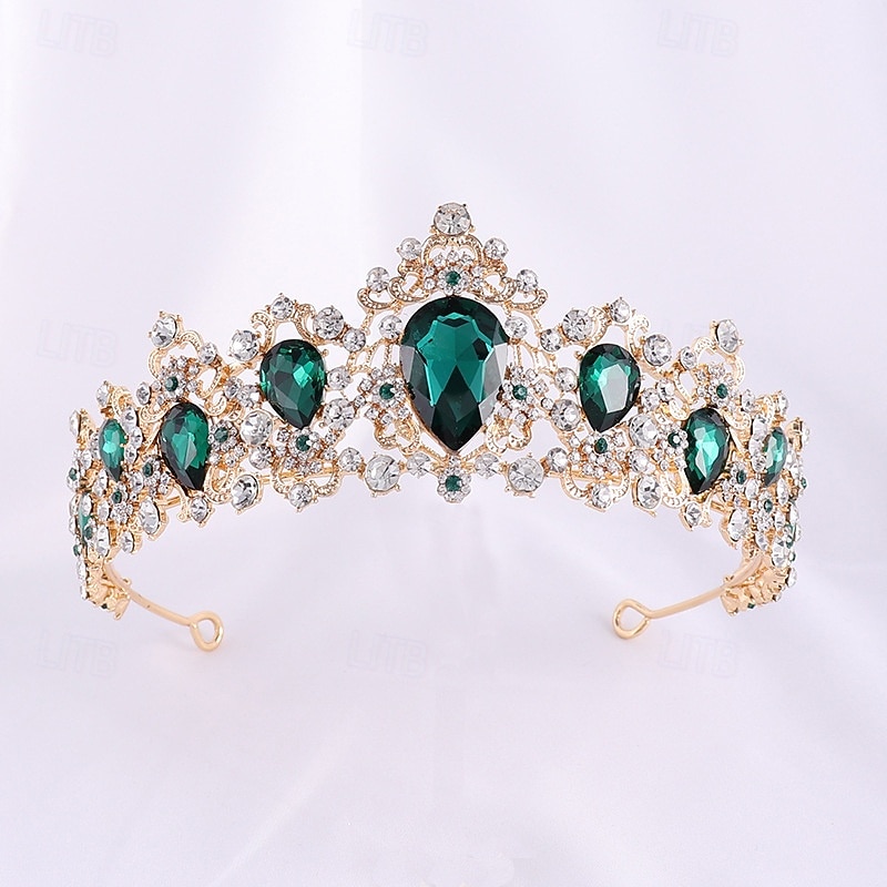 Crown Tiaras Pään koriste Metalliseos Häät Syntymäpäivä Tyylikäs Vintage Kanssa Tekojalokivi Päähine Päähineet 2026 - $17.49 –P14
