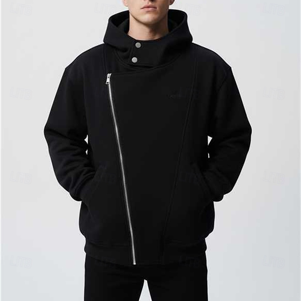 Per uomo Felpa con cappuccio Felpa con cappuccio a zip intera Nero Grigio Con Cappuccio Semplice Con zip Tasca Sport & Outdoor Quotidiano Ferie Poliestere Streetwear Essenziale Casual Primavera del 2026 a $37.99 –P2