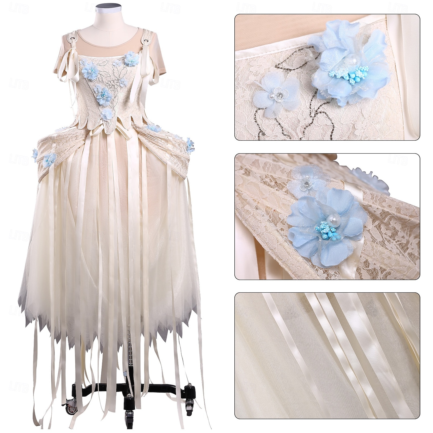 Horror gótico Chica lobo Vestidos Disfraz Vestido llamativo Cosplay for Mujer Chica Niños Adulto Víspera de Todos los Santos Carnaval Rendimiento Fiesta 2026 - $99.99 –P4