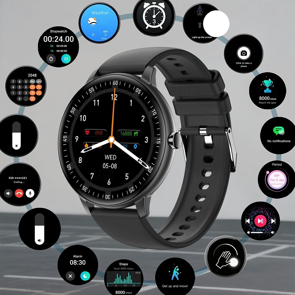 G8 Smart Watch 1.39 inch Smartwatch Fitness Running Watch Bluetooth Pedometer Call Reminder Sedentary Reminder Compatible with Smartphone Women Men Hands-Free Calls Message Reminder Custom Watch Face 2025 - $29.99 –P1