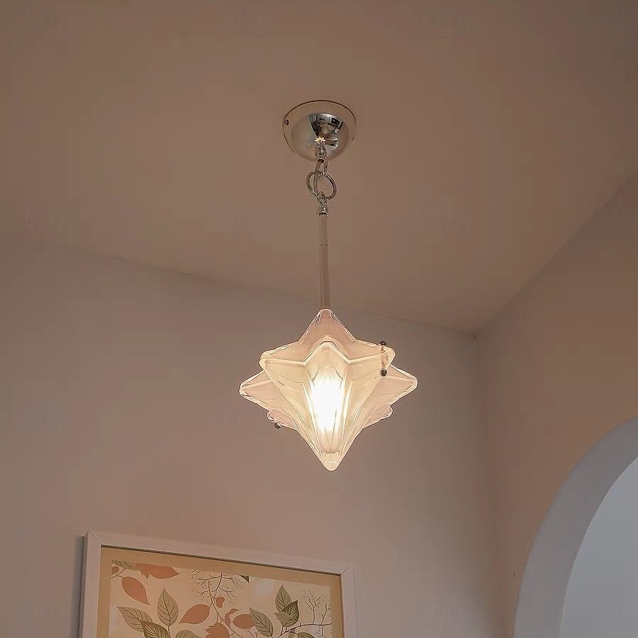 Art Deco -tähtiriippuvalaisin - geometrinen himmeälasiriipus 2026 - $151.19 –P6