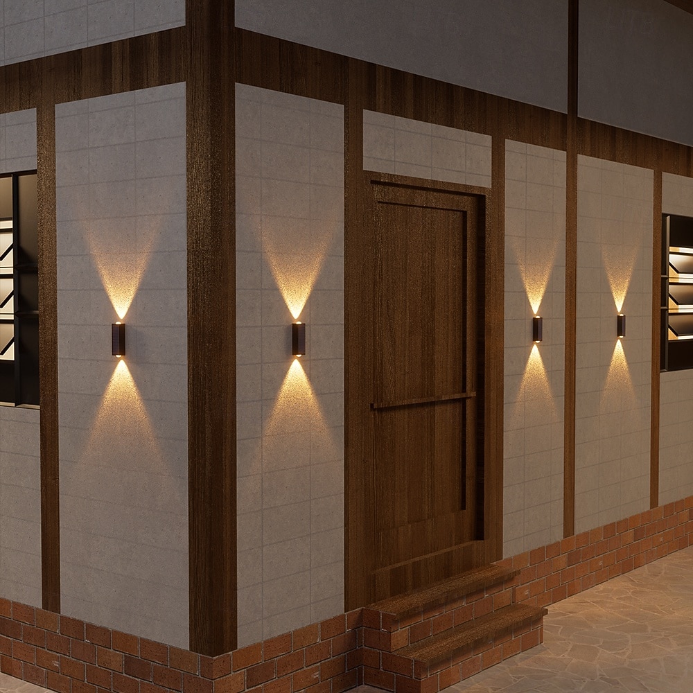 Conjunto de 4 luminárias solares de parede para exterior, à prova d'água, para pátio, jardim, varanda, cerca ou alpendre, ideais para decoração de Natal e feriados. de 2026 por $32.99 –P6