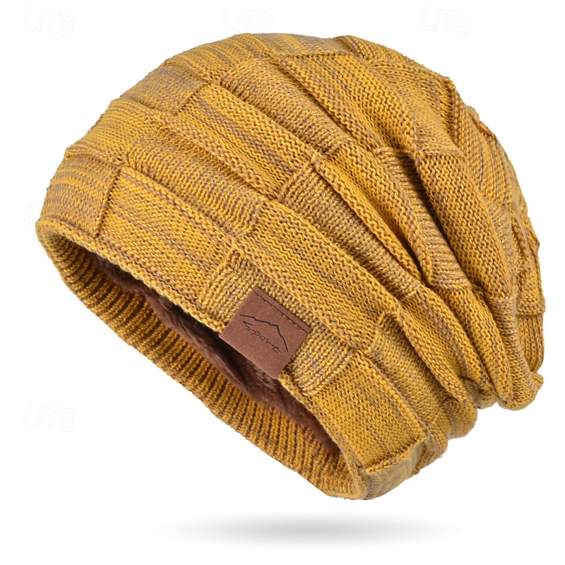 Per uomo Unisex Berretto Cappelli Invernali Berretti Cappello lavorato a maglia Berretto Invernale Nero Giallo Poliestere Lavorato a maglia Traspirante Accogliente Abbigliamento quotidiano Uscire del 2026 a $9.49 –P3