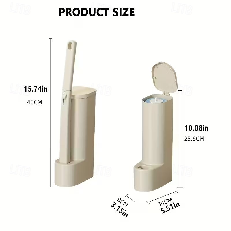 Conjunto de escova de vaso sanitário de parede com 37 peças e suporte, inclui 36 cabeças de escova de reposição multicoloridas, escovas descartáveis para limpeza de vaso sanitário e suporte de parede de 2026 por $24.99 –P4