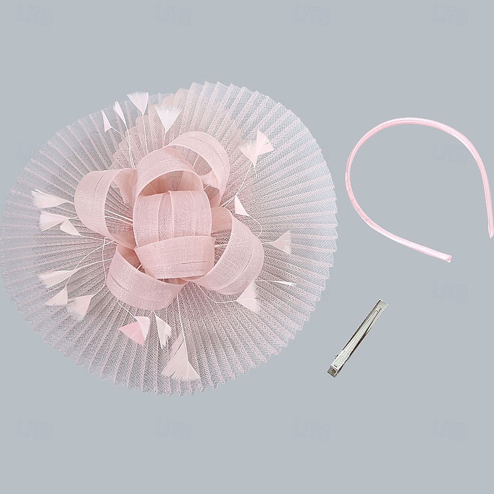 Huvudbonad Tyll Fjädrar Fedorahatt cocktail Bröllop Tebjudning Hästrace Elegant Vintage Med Fjäder Hårbonad Huvudbonader 2026 - $17.49 –P3