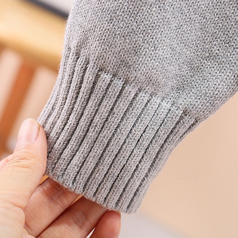 Chandail Enfants Garçons Rayure manche longue Garder au chaud Extérieur Mode Quotidien Basique bleu marine Gris Automne Hiver Vêtements 4 ans et + de 2026 ? $35.99 –P6