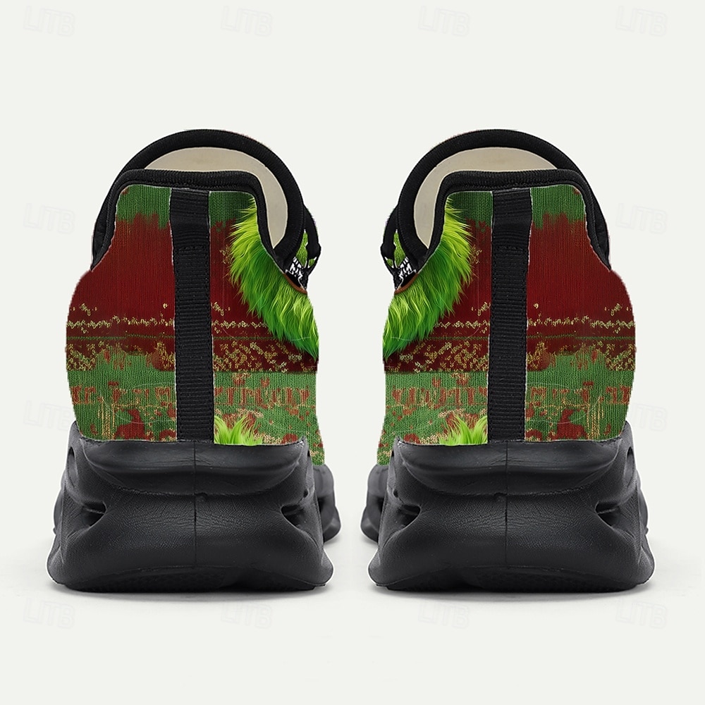 Lustige, hässliche Weihnachtsschuhe für Herren: 3D-gedruckte Sneaker mit Cartoon-Motiven und lebendigem Aufdruck für festliche und fröhliche Feiertage. 2026 - $34.99 –P5